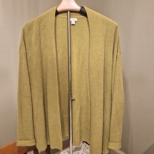 J Jill Green Open Front Cardian